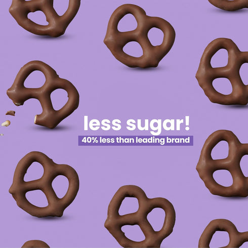7g 1.5oz (Pack 9) UNREAL Dark Chocolate Covered Pretzels, Sugar, Chocolate Candy Treat Bag, Gluten Free, Fair Trade