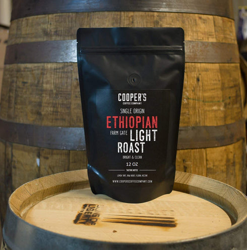2lb Ethiopian Bold Light Roast Coffee, Gourmet Single-Origin Coffee Beans from Ethiopia, Whole Bean, Bag