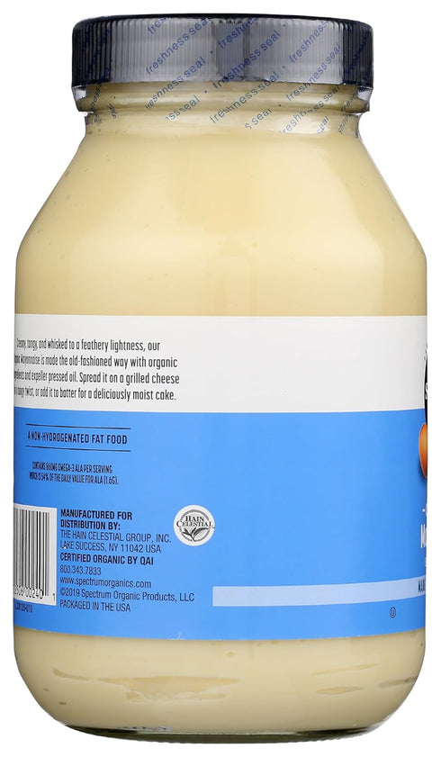 32 Spectrum Naturals Organic Soy Mayonnaise, Ounce
