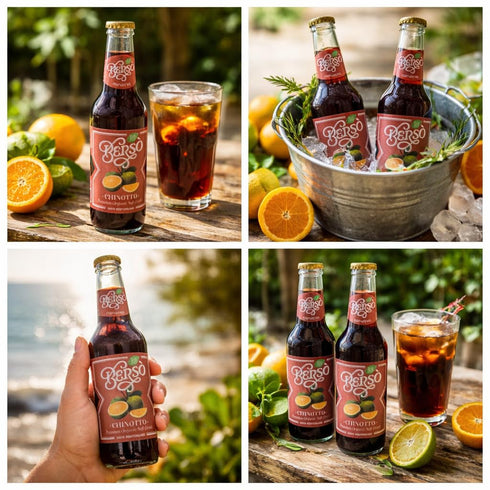 Berso 12-Pack Chinotto Italian Soda Authentic Sparkling Bitter Orange Soft Drink Classic Italian Citrus Beverage
