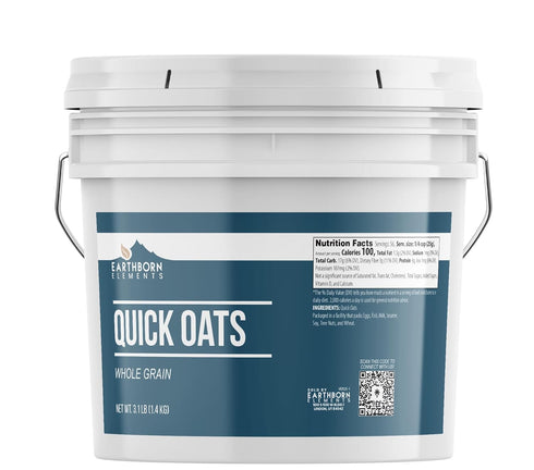 Earthborn Elements Quick Oats 1 Gallon, Bulk Size, Quick Breakfast, Whole Grain