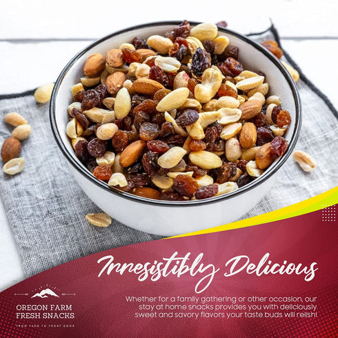 (20oz.) Oregon Farm Fresh Snacks Cranberry Craze Nuts Mix - Sweet and Salty Snacks with Dried Pineapple, Cranberries