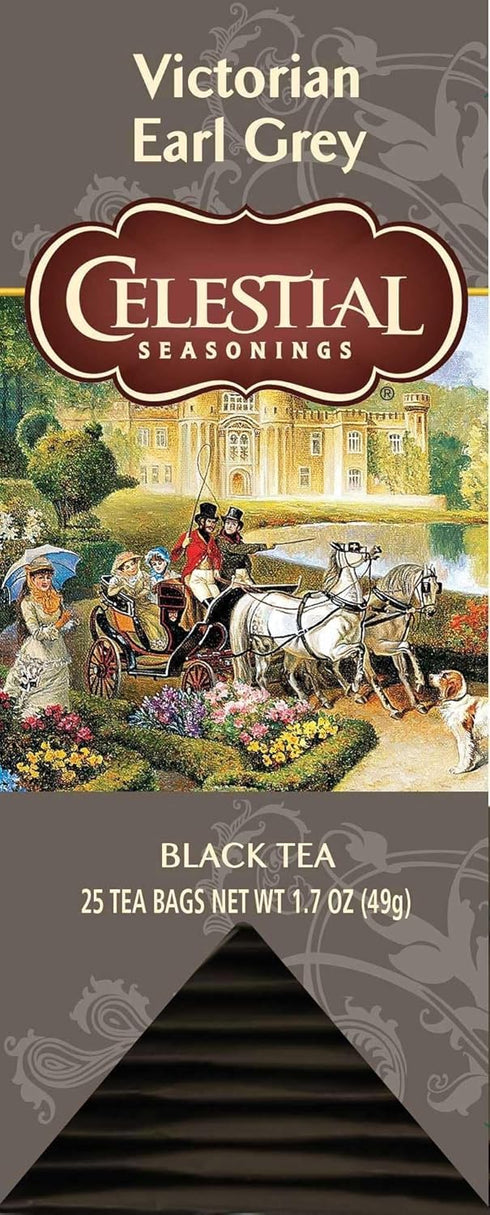 Celestial Seasonings Black Tea, Victorian Earl Grey, Contains Caffeine, 25 Tea Bags