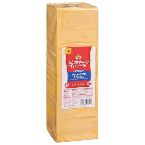 Shullsburg Creamery 120 5 - Slice American Cheese - Pound Loaf