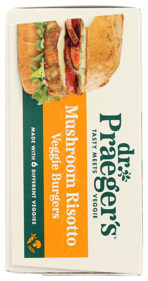 2.5 4 Count Dr. Praeger's, Mushroom Risotto Veggie Burgers, Ounce