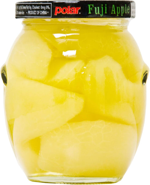 10oz (Pack 12) MW Polar Fuji Apple in Light Syrup, glass jar