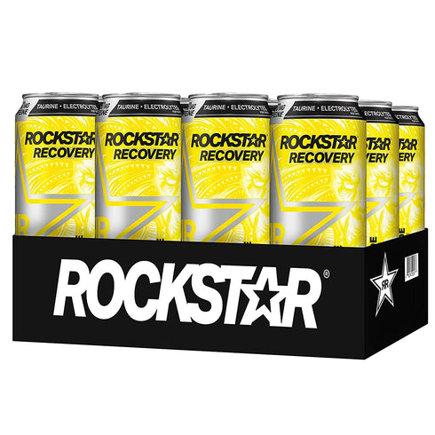 12 Rockstar Recovery Energy + Hydration Non Carbonated Energy Drinks (Lemonade, Cans)