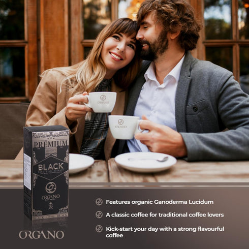 100% (30 ORGANO Gourmet Black Coffee, Certified Organic Ganoderma Lucidum Sachets)