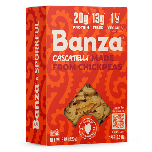 Banza Cascatelli Pasta from Chickpeas - Gluten Free, High Protein, and Lower