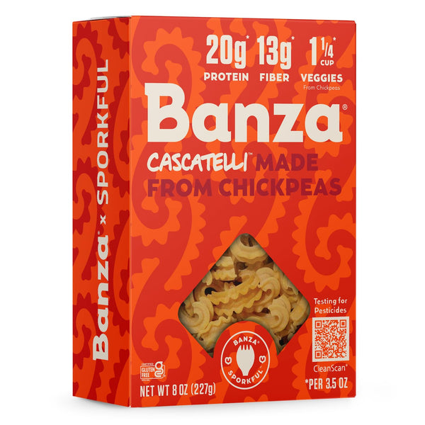 Banza Cascatelli Pasta from Chickpeas - Gluten Free, High Protein, and Lower
