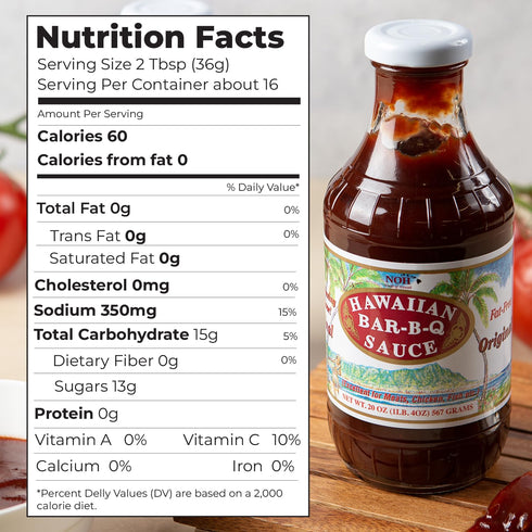 20 oz (Pack 1) NOH Hawaiian Barbecue Sauce, of - Original Hawaiian BBQ Sauce, Ideal for Barbecue Chicken, Ribs, Steak