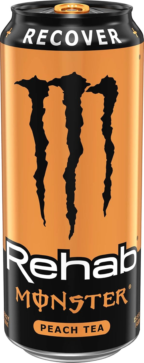 15.5 Pack 15 Monster Rehab Peach Tea + Energy, Energy Drink, Ounce | Energy Iced Tea