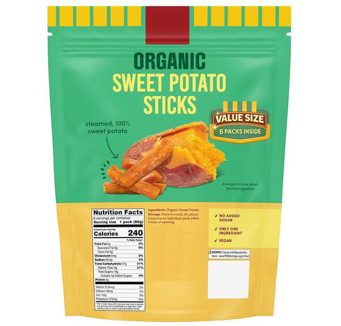 Generic 17 Oz (6 count 2 Pack) pack Organic Sweet Potato Sticks each