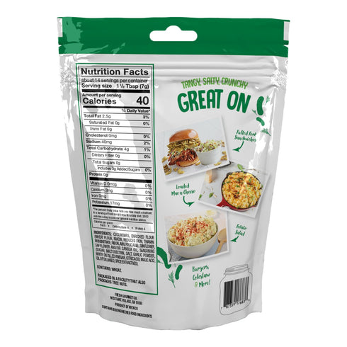 3.5 oz 3 Pack Fresh Gourmet Crispy Toppings, Lightly Salted Onions, Crispy Red Peppers & Pickle-Flavored Dillies, Salad