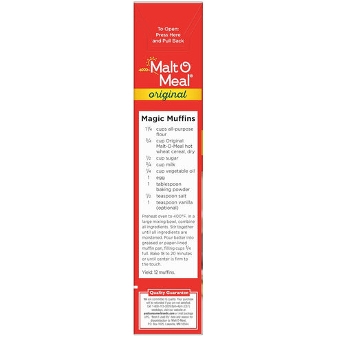 28 1 count Malt-O-Meal, Original Malt-O-Meal Hot Breakfast Cereal, Quick Cooking, Ounce
