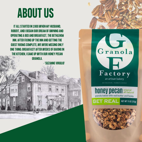 Granola Factory 11 (Pack 3) Honey Pecan, All-Natural, Sweet and Salty Breakfast Cereal and Snack (Honey Pecan) ounce