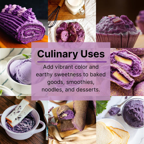 8oz La Voie Pure Purple Sweet Potato Powder - One Ingredient Ube, Vegan, Non-Gmo, Purple Yam, Food Coloring