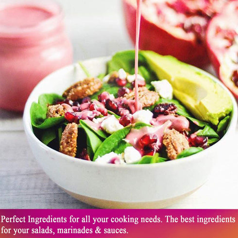 8.45 Oz (Pack 2) De La Rosa Organic Pomegranate and White Balsamic Vinegar, Vegan, Kosher, Non-GMO & Gluten Free, Great