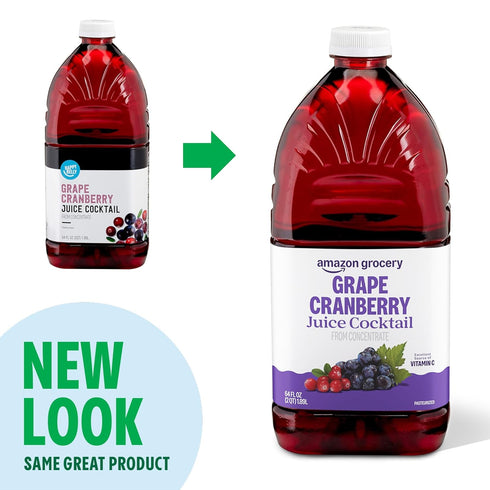64 Oz Amazon Grocery, Grape Cranberry Juice Cocktail, Fl