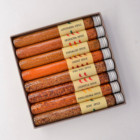 eat.art Red Hot Chilli Addict | Gourmet Fiery Red Hot Spice Blends | 8-Pack Gift Set