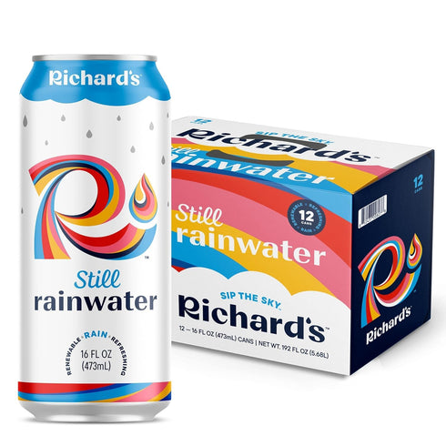 Richard's Rainwater Still Canned Water, 100% Rain, Naturally Purified Drinking Water (16