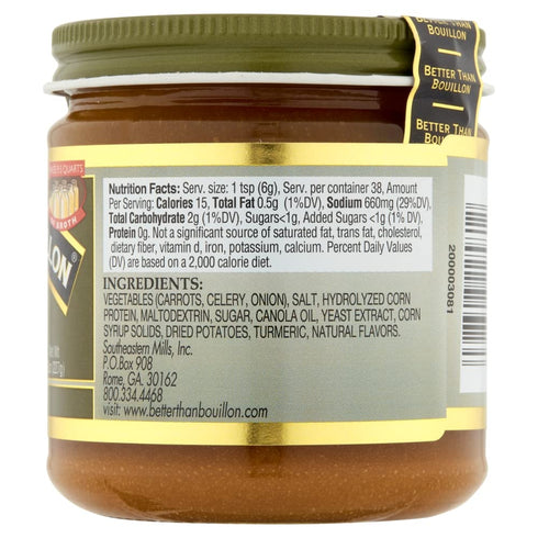 9.5 38 8 OZ (Pack 1) Better Than Bouillon Vegetarian No Chicken Base, Made with Seasoned Vegetables, Certified Vegan