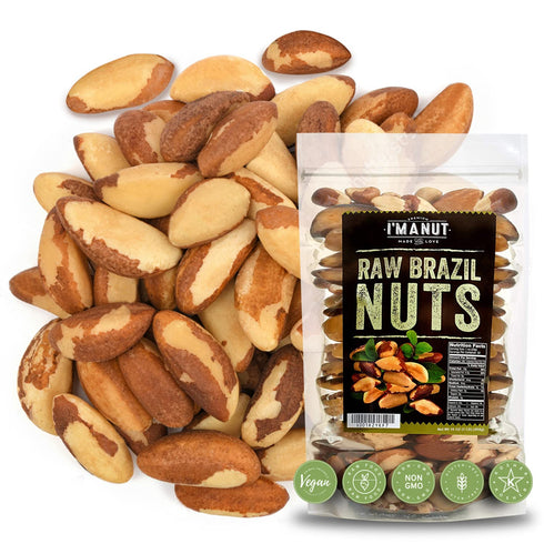 Premium Wild Harvested Raw Brazil Nuts, 1 lb (16oz) High Selenium, Batch