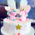 Unicorn Birthday Cake Topper, 2 Pack Unicorn Figurines for Cupcake Dessert DIY Decoration Accessories, Baby Shower Toy