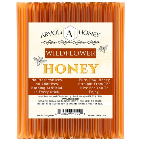 Raw Honey Sticks - Honey Sticks For Tea - Honey Straws -