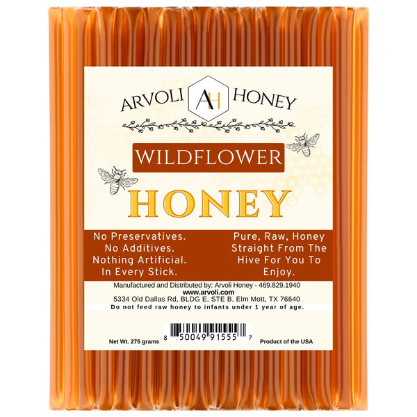 Raw Honey Sticks - Honey Sticks For Tea - Honey Straws -