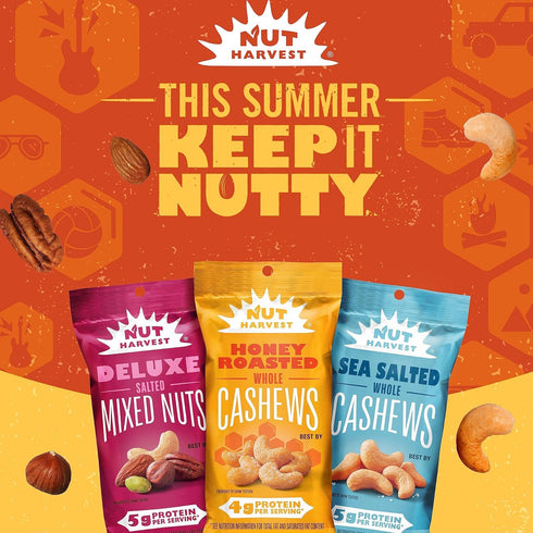 Peanuts,1.375 oz (36 Pack) Nut Harvest, Honey Roasted Bag