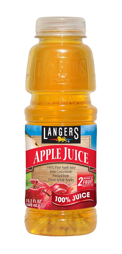 by Langers Langers 100% Apple Juice, 15.2 Fl Oz (Pack of 12)