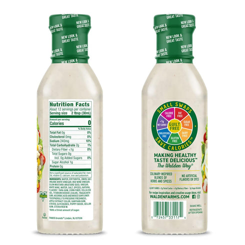 2-Pack, 12 oz Walden Farms Sweet Onion Dressing - Low Carb, Calorie-Free, Gluten-Free, Keto-Friendly, Sugar-Free