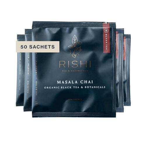 Rishi Tea Masala Chai Black Sachet Tea Bag Blend - Organic, Assam