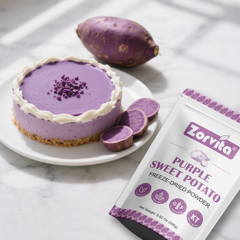 Zorvita 8.82 Oz, 250g Purple Sweet Potato Powder Natural Purple Superfood Color Powder, Vegan, Gluten-Free, Non-GMO, No