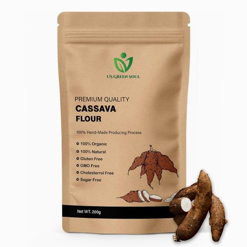 US GREEN SOUL Cassava Flour Premium Gluten-Free Flour Alternative Pure Ground Cassava Root Ideal for