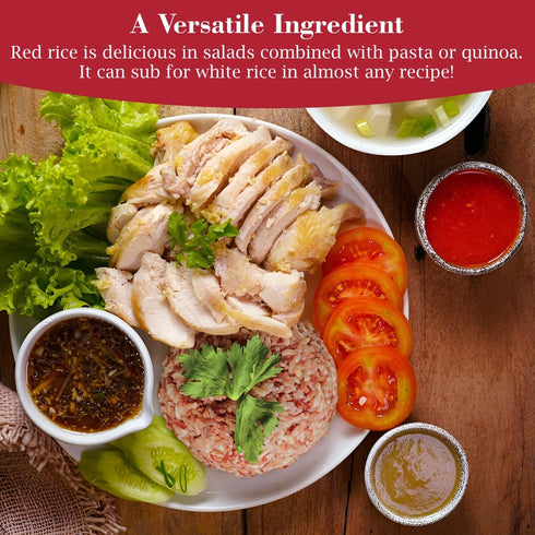5Lbs Fusion Select Red Rice - Premium Quality Red Rice - Non-GMO Long Grain Rice, Naturally Without Gluten - Non-Sticky