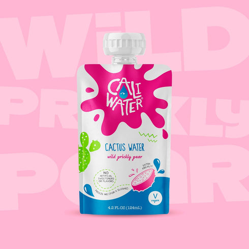 10 24 Count Caliwater - Kids Organic Cactus Water Pouches - Prickly Pear - Calories - Natural Plant Based Hydration
