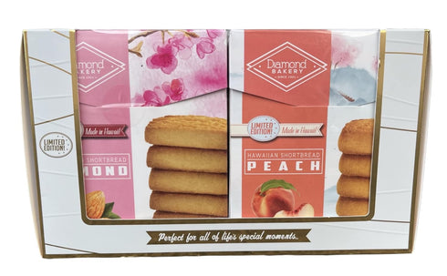 4 Pack Diamond Bakery Hawaii Shortbread (Lilikoi, Guava, Almond, Peach)