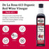 16.9 Oz (Pack 1) De La Rosa Organic Red Wine Vinegar, Raw & Unfiltered, Kosher for Passover, Vegan, Non-GMO & Gluten