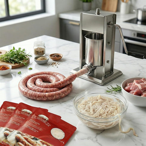 1.6'', 35lbs. Natural Hog Casings for SausageBratwurst at about Makes Home Sausage Making