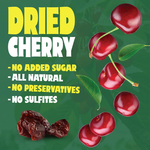 SUNPIK'T 7 oz SUNPIKT Dried Cherries Unsweetened, No Sugar Added, No Preservatives or Sulfites, All-Natural Vegan