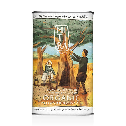 MITIRA Organic Extra Virgin Olive Oil, 1L, Plant-based, Cold Extracted, PGI, All