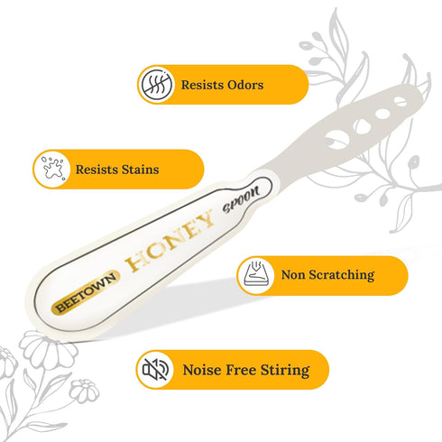 Elephant Park 100% 20 Pack Raw Unfiltered Honey Spoon Stirrer Premium US Grade A Non-GMO Individually Wrapped
