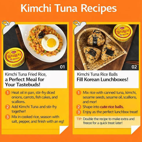 90g (3.17oz), Pack 4 Dongwon Kimchi Tuna, Korean Style Canned Tuna with Kimchi Flavor, Ready-to-Eat, Perfect for Rice