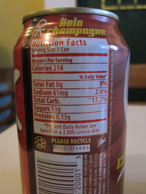OK Kola 12 oz 8 Pack Champagne - Puerto Rico's Favorite Soda - cans