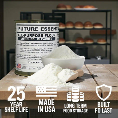 1 (16 oz #2.5 Future Essentials All Purpose Flour Shelf-Stable, Long-Term Storage Baking Flour for Emergency