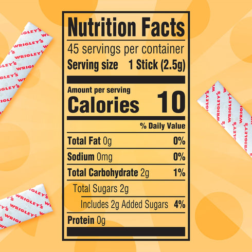 Juicy Fruit Gum 45 Count, 3 Packs, , Original Chewing Gum, Bulk Candy Individually Wrapped, Bulk