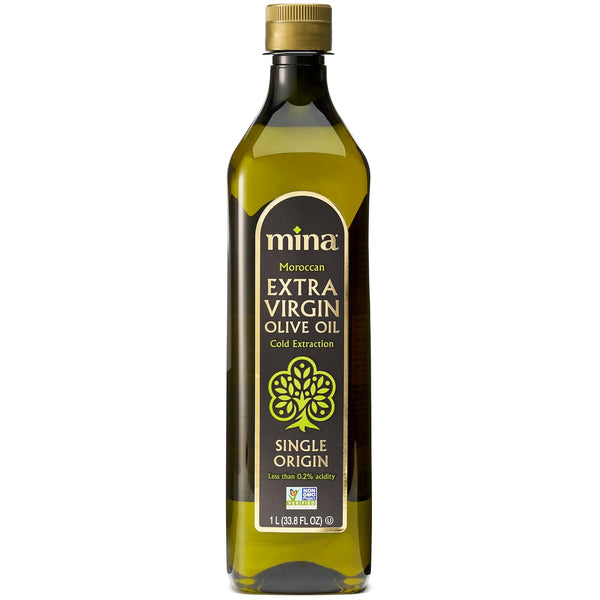 Mina Moroccan Olive Oil Extra Virgin 33.8 Fl Oz, New Harvest, Polyphenol