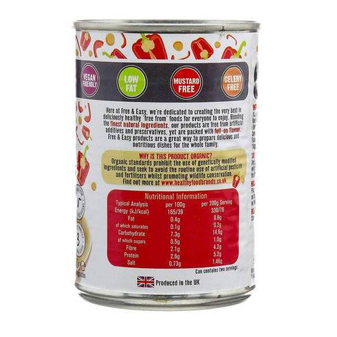 Free & Easy 400 Organic Lentil and Red Pepper Soup Grams